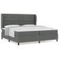 Preview: Boxspringbett mit Matratze in Dunkelgrau, 200x200 cm Stoff