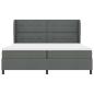 Preview: Boxspringbett mit Matratze in Dunkelgrau, 200x200 cm Stoff