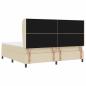 Preview: Boxspringbett mit Matratze - Creme, 200x200 cm Stoff