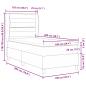 Preview: Boxspringbett mit Matratze in Hellgrau, 100x200 cm Stoff