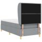 Preview: Boxspringbett mit Matratze in Hellgrau, 100x200 cm Stoff
