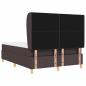 Preview: ARDEBO.de - Boxspringbett mit Matratze Dunkelbraun 140x190 cm Stoff