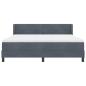 Preview: Boxspringbett mit Matratze Dunkelgrau 180x200 cm Samt