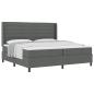 Preview: ARDEBO.de - Boxspringbett mit Matratze Dunkelgrau 200x200 cm Stoff