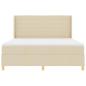Preview: Creme Boxspringbett mit Matratze, 180x200 cm Stoff