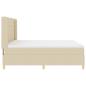 Preview: Creme Boxspringbett mit Matratze, 180x200 cm Stoff