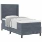 Preview: Boxspringbett mit Matratze Dunkelgrau 100x200 cm Samt