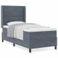 Preview: Boxspringbett mit Matratze Dunkelgrau 100x200 cm Samt