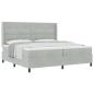 Preview: Boxspringbett mit Matratze Hellgrau 200x200 cm Samt