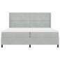 Preview: Boxspringbett mit Matratze Hellgrau 200x200 cm Samt