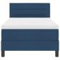 Preview: Bettgestell mit Matratze Blau Stoff 100 x 200 cm Bettgestell