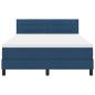 Preview: Bettgestell mit Matratze Marineblau Stoff 160 x 200 cm Bett