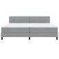 Preview: Bettgestell mit Matratze Hellgrau Stoff 200 x 200 cm Bettmatratze