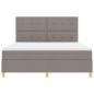 Preview: Bettgestell mit Matratze Taupe Stoff 180 x 200 cm Bettgestell