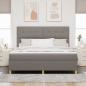 Preview: Bettgestell mit Matratze Taupe Stoff 180 x 200 cm Bettgestell