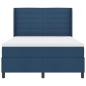 Preview: Boxspringbett mit Matratze und LED Blau 140x200 cm Stoff