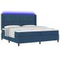 Preview: Boxspringbett mit Matratze & LED Blau 200x200 cm Stoff