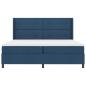 Preview: Boxspringbett mit Matratze & LED Blau 200x200 cm Stoff
