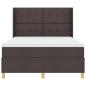 Preview: Boxspringbett mit Matratze & LED Dunkelbraun 140x190 cm Stoff