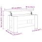 Preview: Schwarzer Eichen-Couchtisch - 101x49x52 cm Aus engineered Wood