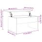 Preview: Schwarzer Eichenkaffee Tisch - 80 x 50,5 x 41,5 cm