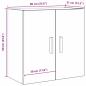 Preview: Schwarzer Eichen-Wandschrank - 60x30x60 cm, Hergestellt aus Holzwerkstoff
