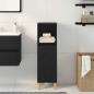 Preview: Badezimmer Schrank Schwarz Eiche 30x30x100 cm Holzwerkstoff