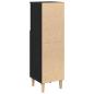 Preview: Badezimmer Schrank Schwarz Eiche 30x30x100 cm Holzwerkstoff