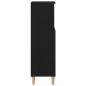Preview: Badezimmer Schrank Schwarz Eiche 30x30x100 cm Holzwerkstoff