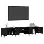 Preview: TV Schrank Schwarz Eiche 180x31,5x40 cm Technische Holz
