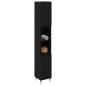 Preview: Badezimmer Schrank Schwarz Eiche 30x30x190 cm Sythetisches Holz
