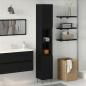 Preview: ARDEBO.de - Badezimmerschrank Schwarz Eichen-Optik 30 x 30 x 190 cm