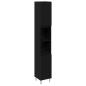 Preview: Badezimmer Schrank Schwarz Eiche 30x30x190 cm MDF