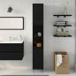 Preview: Badezimmer Schrank Schwarz Eiche 30x30x190 cm MDF