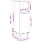 Preview: Badezimmer Schrank Schwarze Eiche 30x30x100 cm Holzwerkstoff