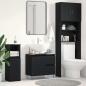 Preview: ARDEBO.de - Waschbeckenunterschrank Schwarz Eiche 65x33x60 cm Spanplatte