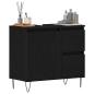Preview: Waschbeckenunterschrank Schwarz Eiche 65x33x60 cm Spanplatte