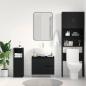 Preview: Waschbeckenunterschrank Schwarz Eiche 65x33x60 cm Spanplatte