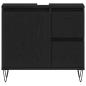 Preview: Waschbeckenunterschrank Schwarz Eiche 65x33x60 cm Spanplatte