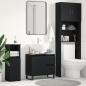 Preview: ARDEBO.de - Waschbeckenunterschrank Schwarz Eiche 65x33x60 cm Holzwerkstoff