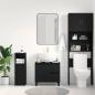 Preview: Waschbeckenunterschrank Schwarz Eiche 65x33x60 cm Holzwerkstoff