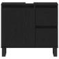 Preview: Waschbeckenunterschrank Schwarz Eiche 65x33x60 cm Holzwerkstoff