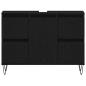 Preview: Badezimmer-Waschbeckenunterschrank Schwarz Eiche 80x33x60 cm Holzwerkstoff