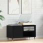 Preview: ARDEBO.de - Record Cabinet Schwarz Eiche 84,5x38x48 cm Holzwerkstoff