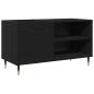 Preview: Record Cabinet Schwarz Eiche 84,5x38x48 cm Holzwerkstoff