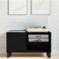 Preview: Plattenschrank Schwarz Eiche 84,5x38x48 cm Holzwerkstoff