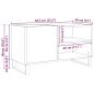 Preview: Plattenschrank Schwarz Eiche 84,5x38x48 cm Holzwerkstoff