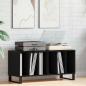Preview: ARDEBO.de - Record Cabinet Schwarz Eiche 100x38x48 cm Werkstoff