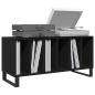 Preview: Record Cabinet Schwarz Eiche 100x38x48 cm Werkstoff