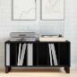 Preview: Record Cabinet Schwarz Eiche 100x38x48 cm Werkstoff